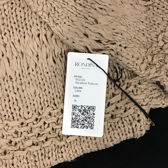 Rondina New York Tan Hand-knit Pullover Sweater - Picture 5 of 7